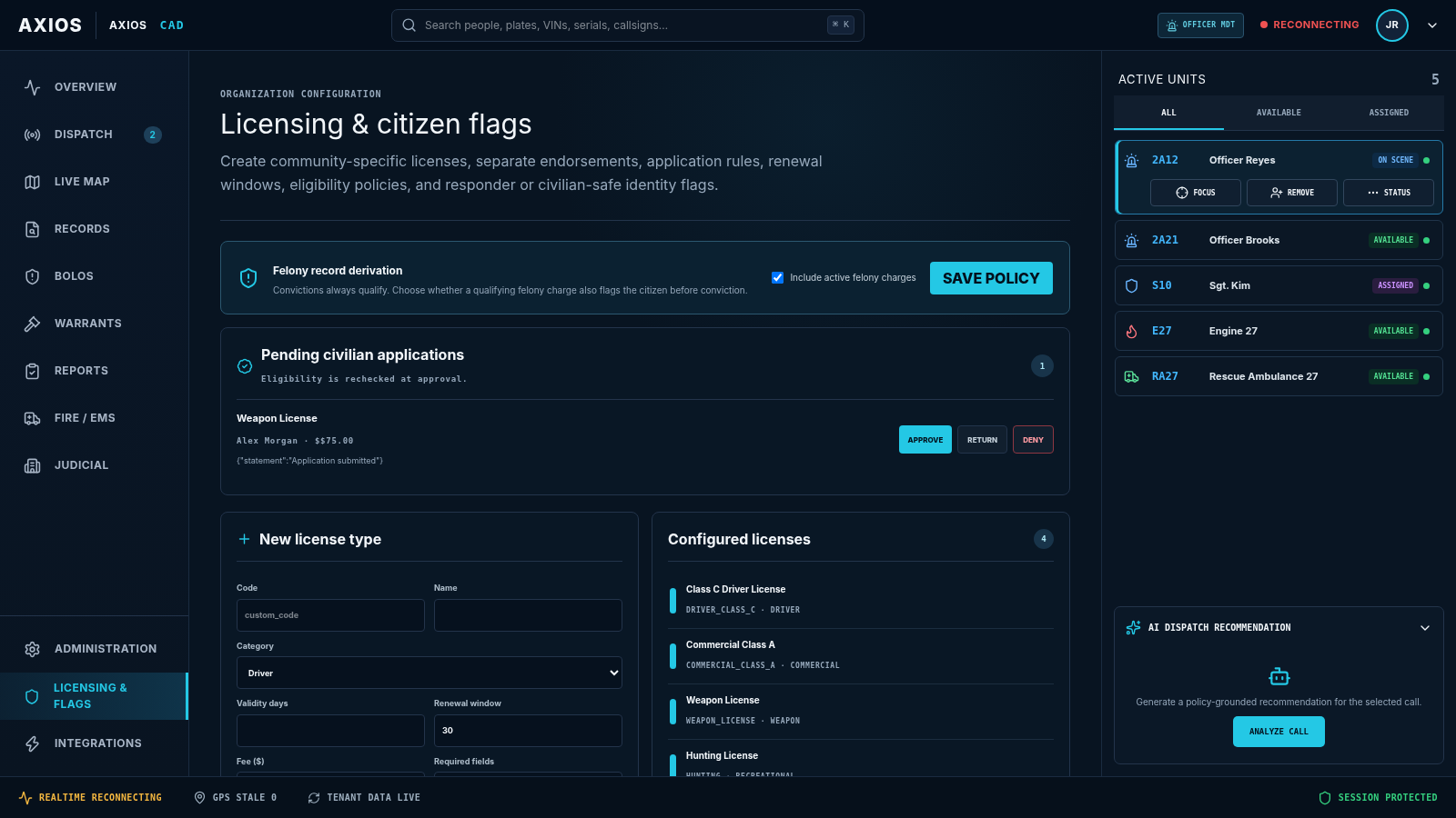 Community Management — Licensing & Flags